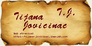 Tijana Jovičinac vizit kartica